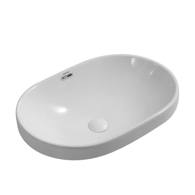 Раковина врезная на столешницу MIXXUS PREMIUM ELLIPSE-1601 600х400х190 мм с переливом (MP6569)