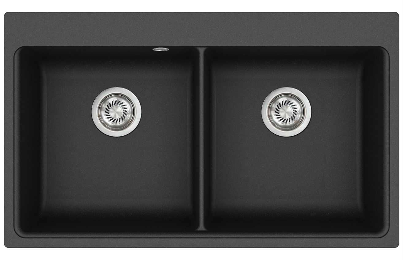 Мийка кухонна AquaSanita Magma SQM200 W Black Metallic 601 Чорний металік (37238096)