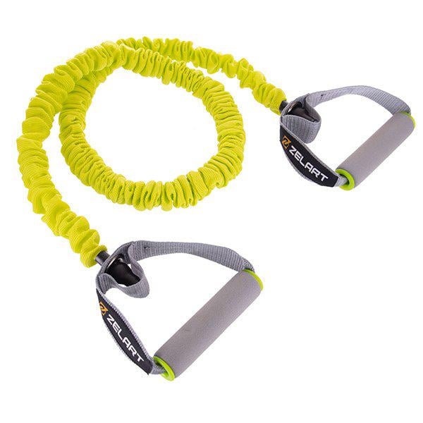 Эспандер FI-2595 с ручками в защитном рукаве Салатовый (56363171)