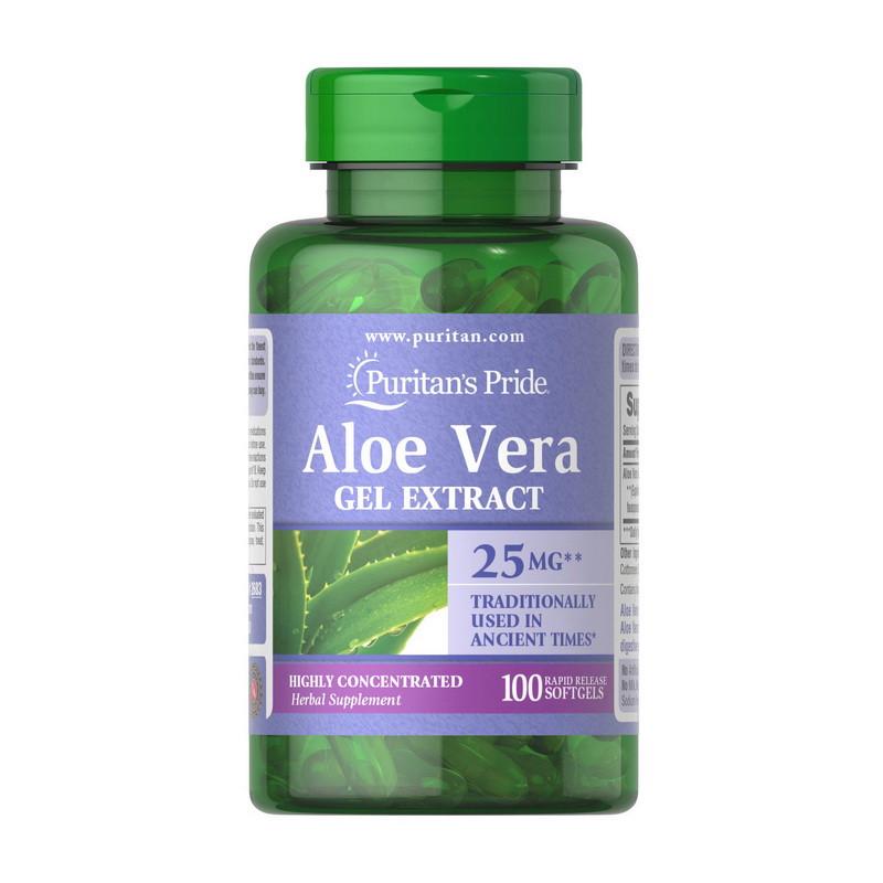 Гель Алоэ Вера Puritan's Pride Aloe Vera Gel Extract 25 мг 100 капс. (09090-01) Гель Алоэ Вера Puritan's Pride Aloe Vera Gel Extract 25 мг 100 капс. (09090-01)