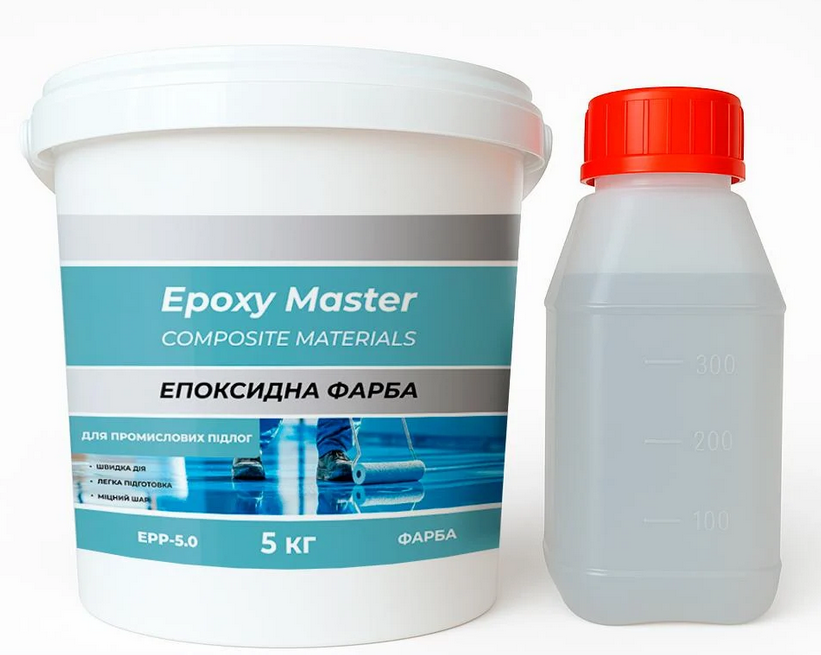 Краска эпоксидная для промышленных полов 5 кг Черный - фото 1