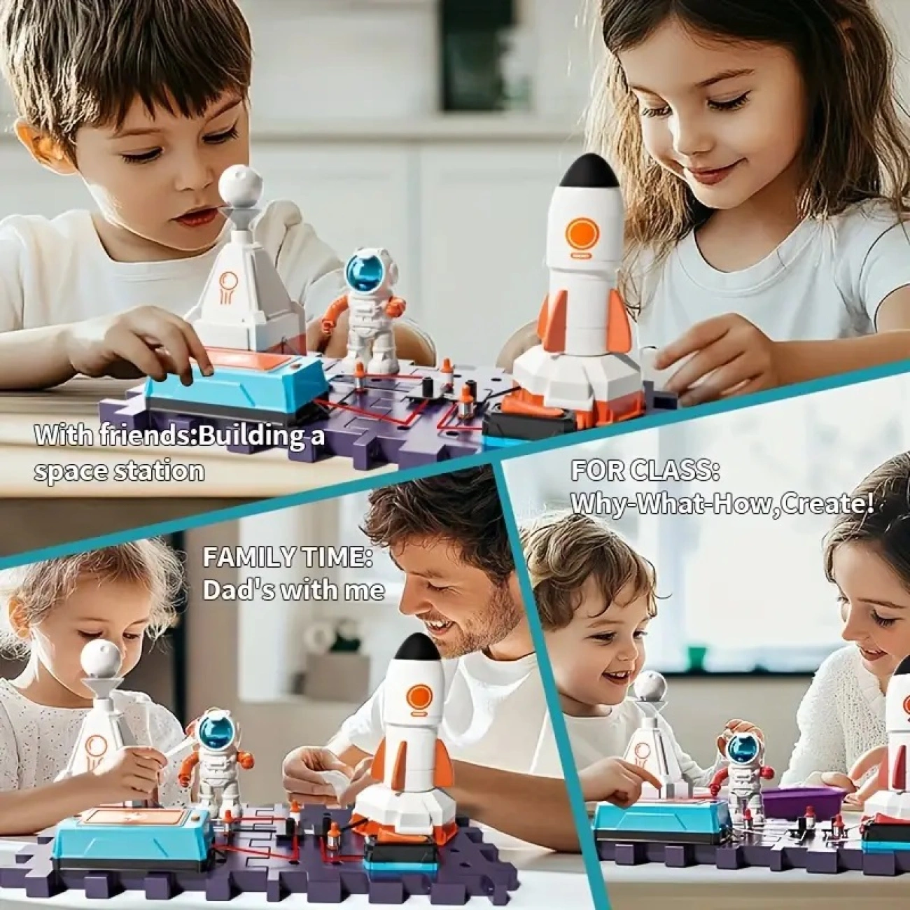 Набор электронный Космическая станция SD809 с пазловым полем/ракеткой и фигуркой астронавта (29046104) - фото 9 Набор электронный Космическая станция SD809 с пазловым полем/ракеткой и фигуркой астронавта (29046104) - фото 9