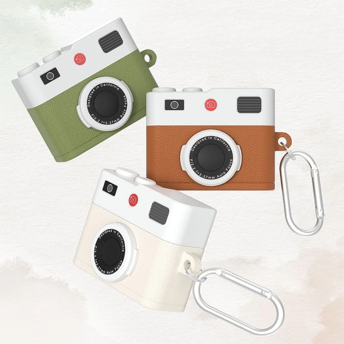 Чехол для наушников AirPods PRO 2 силиконовый с текстурой кожи с карабином Белый (2587419924) - фото 6 Чехол для наушников AirPods PRO 2 силиконовый с текстурой кожи с карабином Белый (2587419924) - фото 6