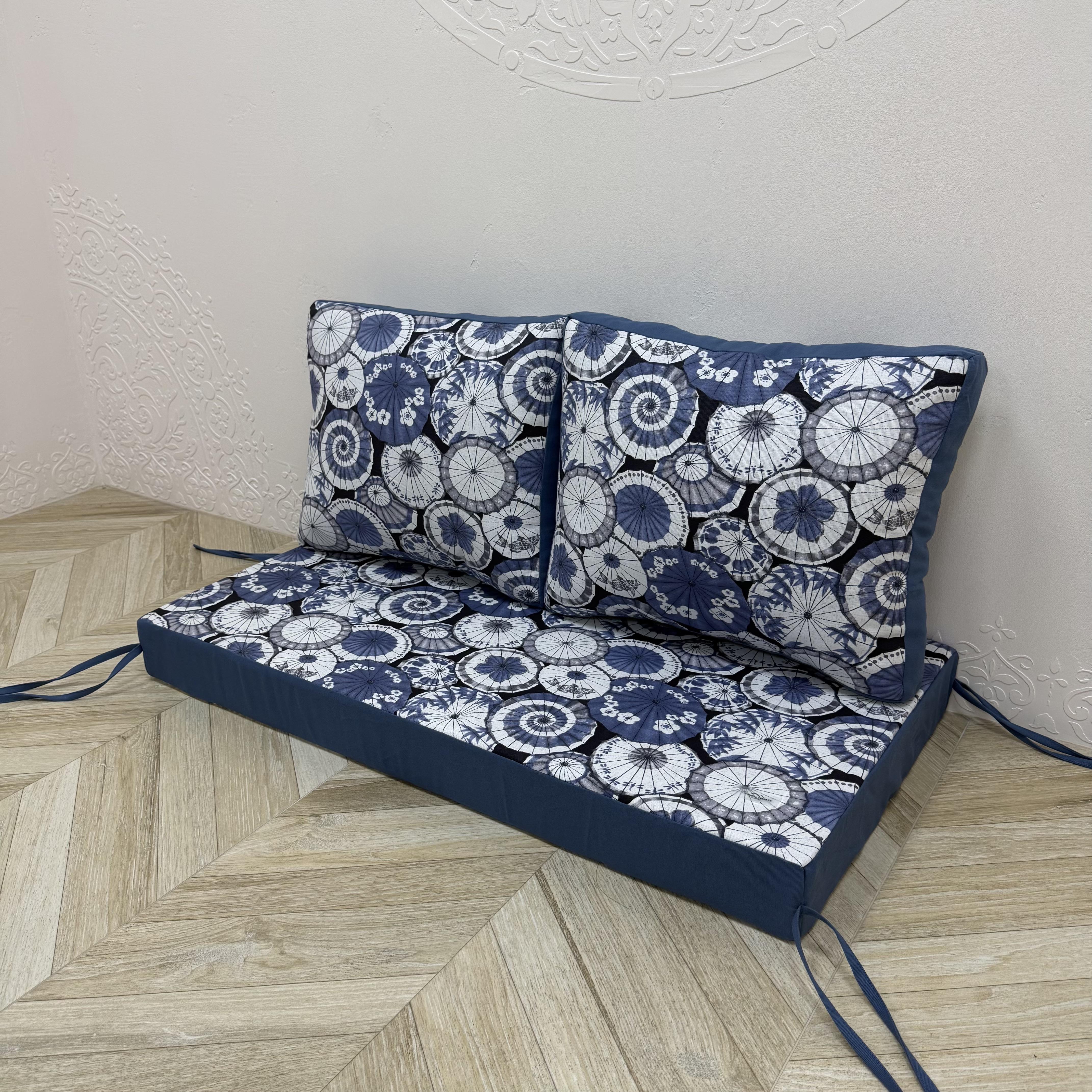 Комплект матрац з подушками Comfort Home Umbrella на піддони/гойдалки/каркаси/садові меблі панама 120х60х40х5 см