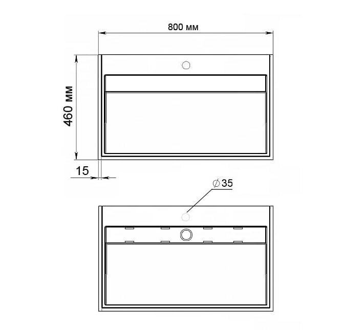 Умивальник накладний Status Boho Low 80 Black (702) - фото 12