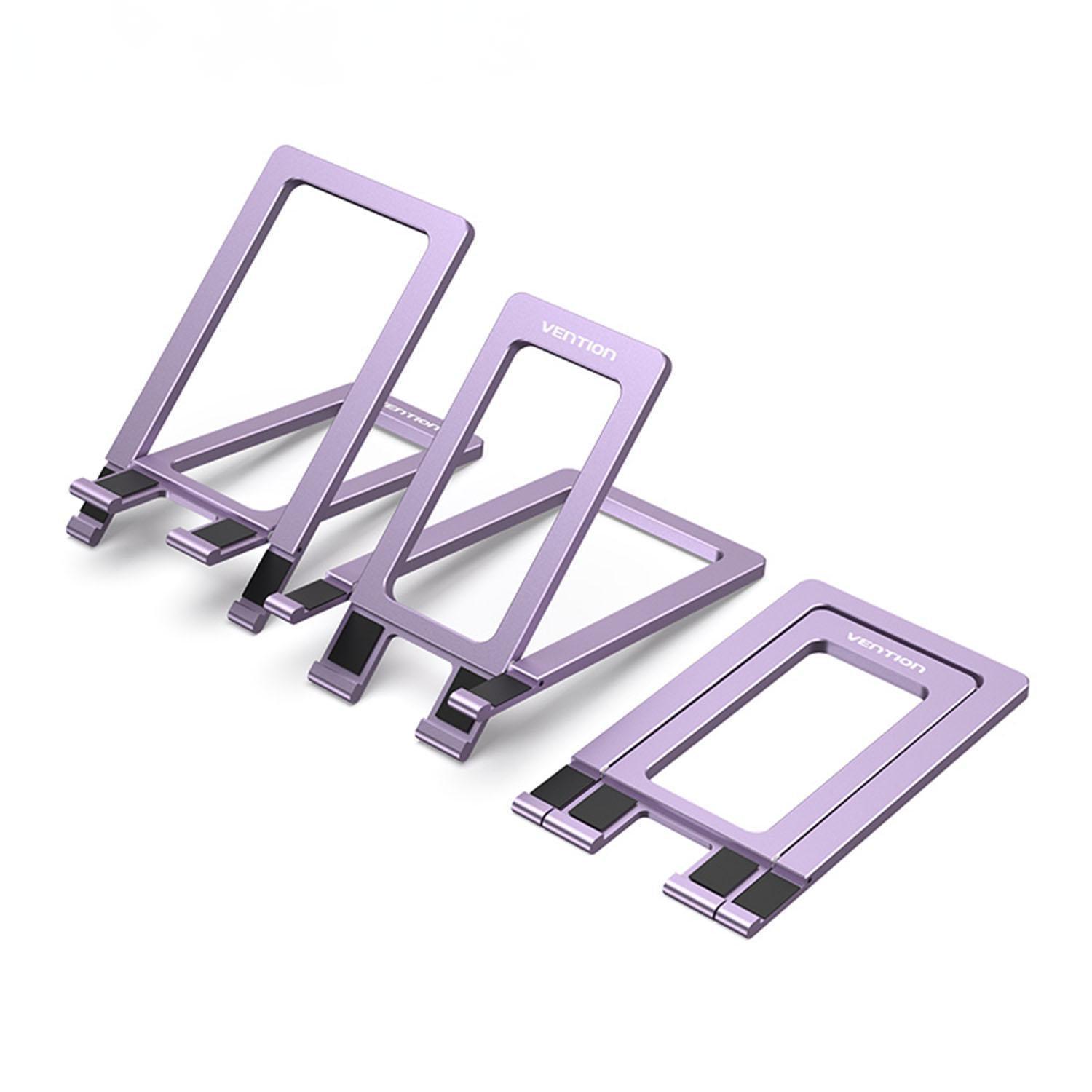 Подставка для телефона Vention настольная металлическая складная алюминиевая Фиолетовый (KCZV0) - фото 13