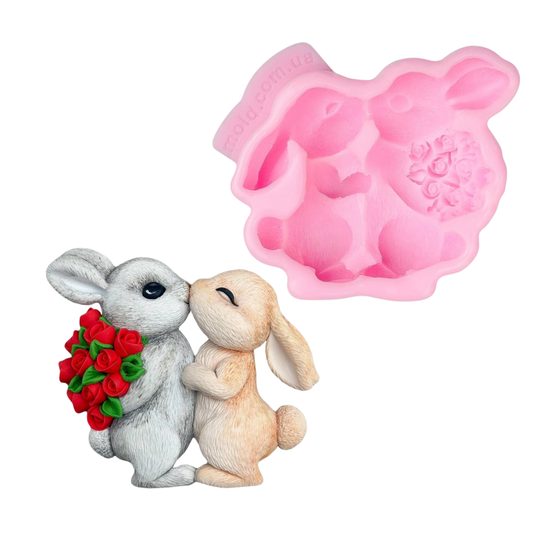 Молд силіконовий Зайченята 2д (12783)