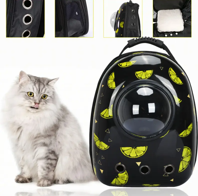 Рюкзак для переноски животных CosmoPet с иллюминатором Лимоны - фото 3 Рюкзак для переноски животных CosmoPet с иллюминатором Лимоны - фото 3