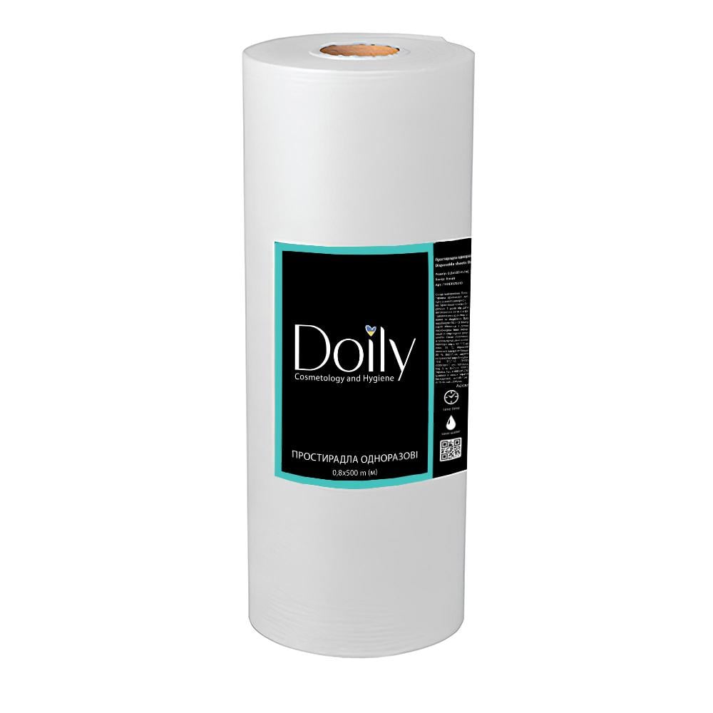 Простыни одноразовые Doily из спанбонда 0,8х500 м Белый (2538725427)