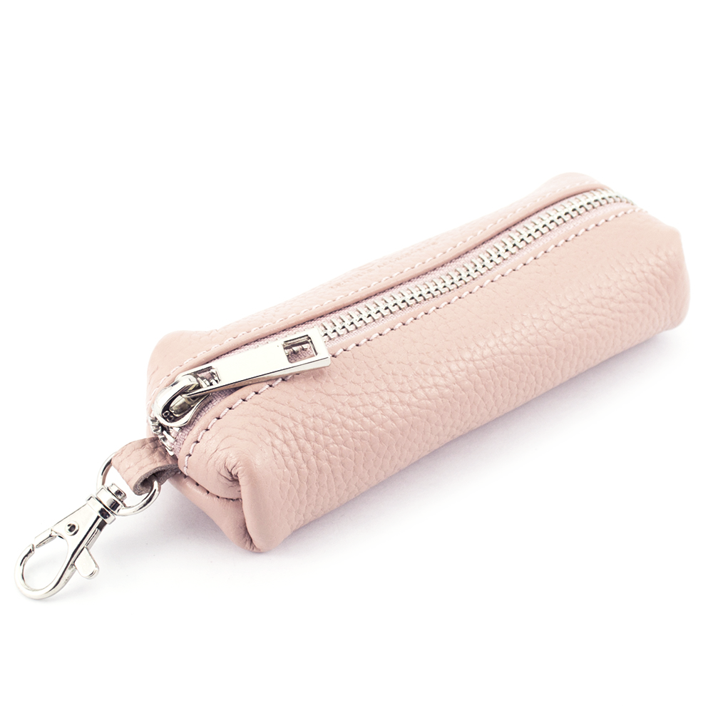 Ключница кожаная женская HC-101 на молнии Пудровый - фото 2 Ключница кожаная женская HC-101 на молнии Пудровый - фото 2