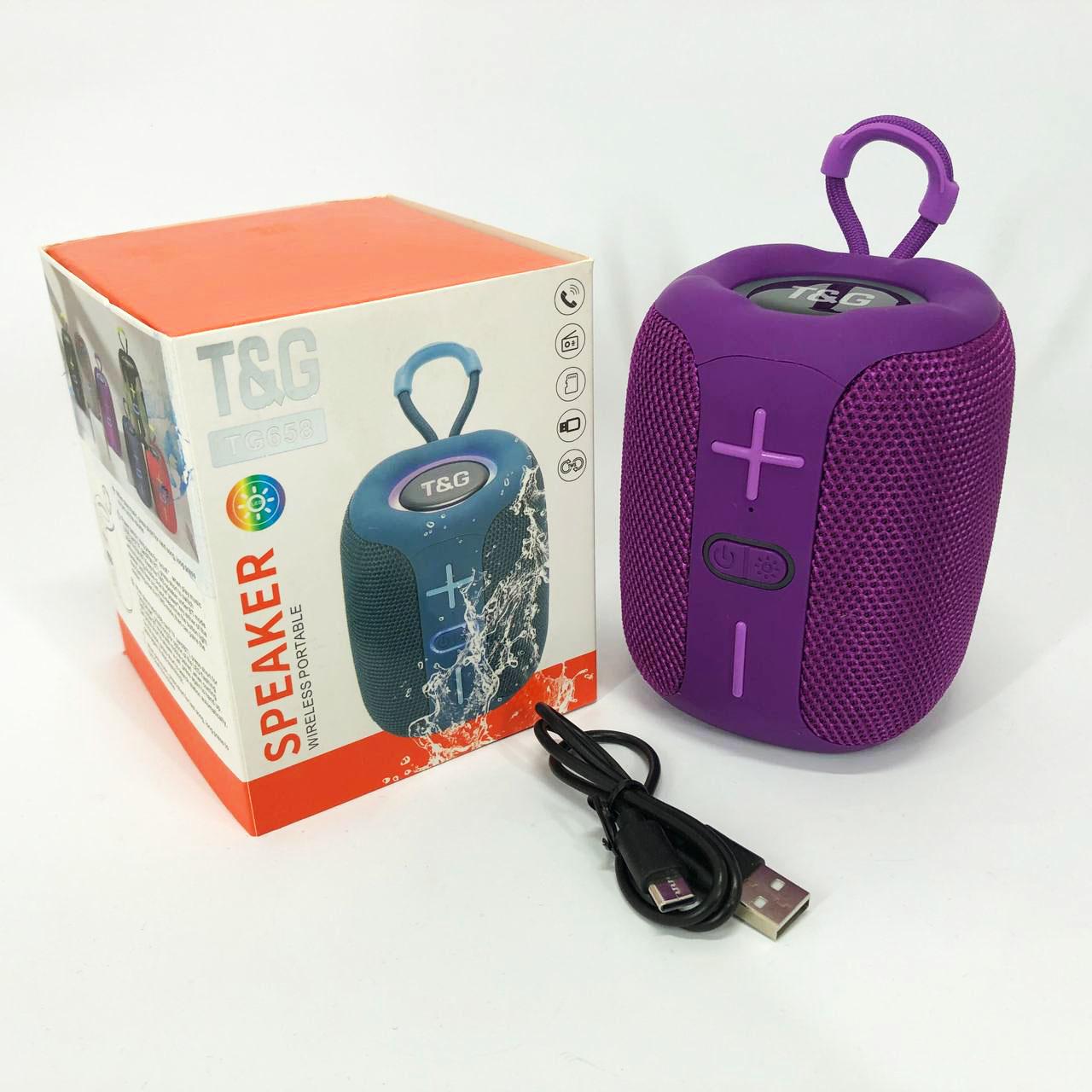 Колонка портативна з RGB підсвічуванням TG658 8W Фіолетовий - фото 13 Колонка портативна з RGB підсвічуванням TG658 8W Фіолетовий - фото 13