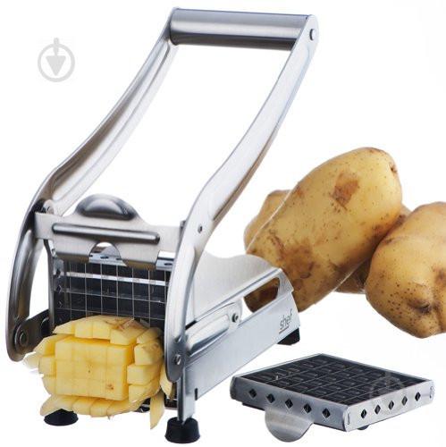 Картофелерезка Potato Chipper нержавеющая сталь NJ7584 Серебристый (10gad_krp215fhj)