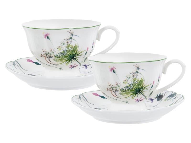 Набір чайних чашок Lefard Muze Garden порцелянових з блюдцем на 2 персони 220 мл (922-080)