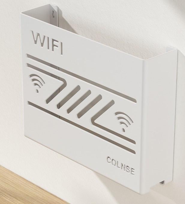 Полка-держатель для роутера Colnse пластиковая настенная 29х23 см Белый (CLNSWPBS) - фото 3