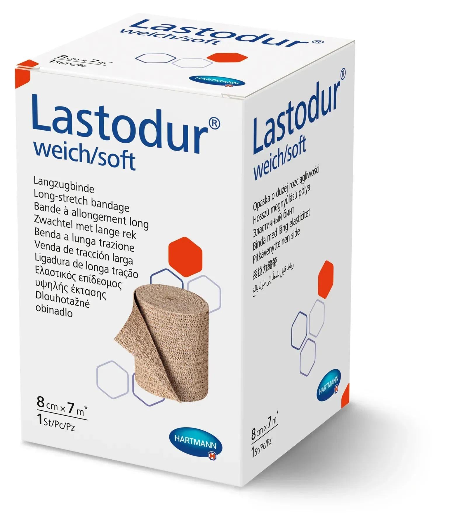Компрессионный бинт Lastodur soft м эластичность 160% многоразовый 8 см х7 (9316541)
