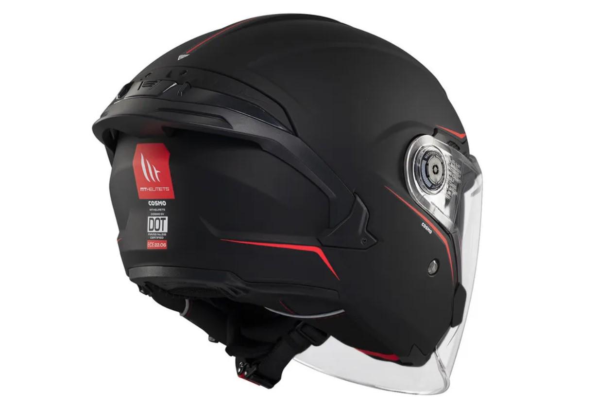 Мотошолом MT HELMETS Cosmo SV A1 XL Matt Black (32265) - фото 5