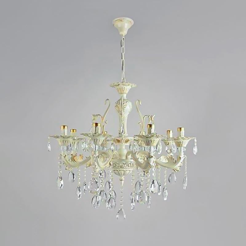 Люстра подвесная свечи Light House SH-18231/8 680х680х680 мм Белый/Золотой