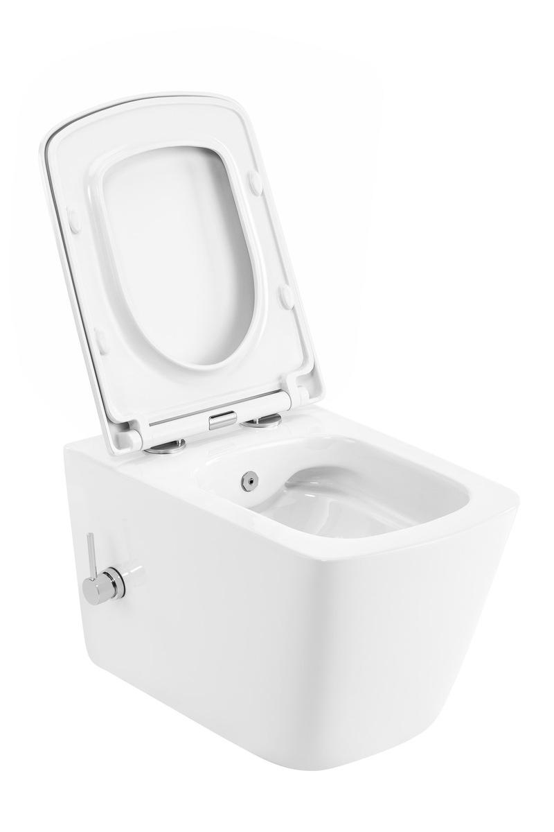 Унитаз-биде подвесной MIXXUS Premium QUADRO-1301-R 510x350x345 мм система смыва RIMLESS (OL-MP6658) - фото 2 Унитаз-биде подвесной MIXXUS Premium QUADRO-1301-R 510x350x345 мм система смыва RIMLESS (OL-MP6658) - фото 2