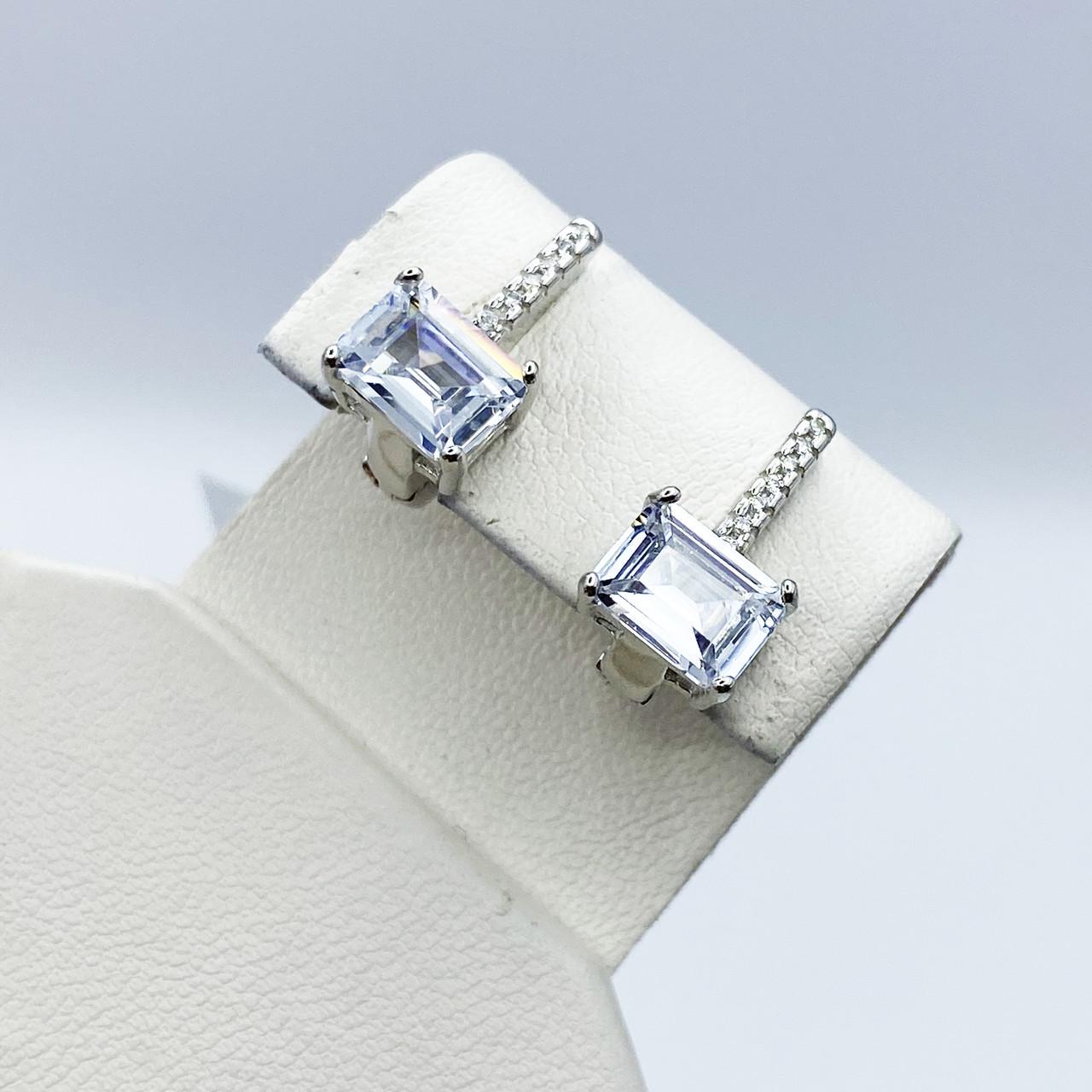 Серьги серебряные с кубическим цирконием 4,88 г (2096843240)