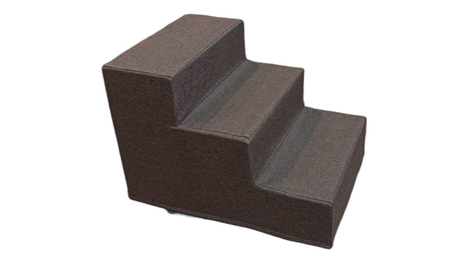 Лесенка для собак 36х35х50 см ткань Рогожка Темно-коричневый - фото 1 Лесенка для собак 36х35х50 см ткань Рогожка Темно-коричневый - фото 1