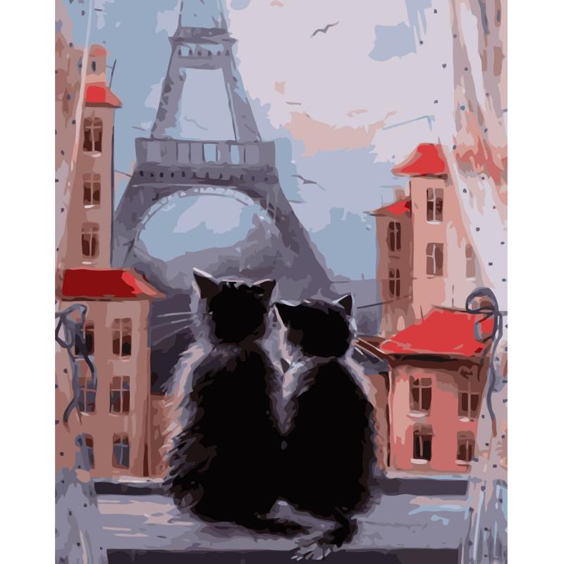 Картина за номерами VA-0902 Пара котиків р. 40x50 см
