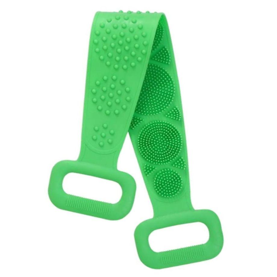 Мочалка SiliconGoods массажная силиконовая двусторонняя Зеленый (204889-зел)
