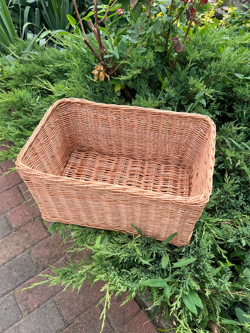 Корзина из лозы плетеная Сімейний Затишок без крышки - фото 4 Корзина из лозы плетеная Сімейний Затишок без крышки - фото 4