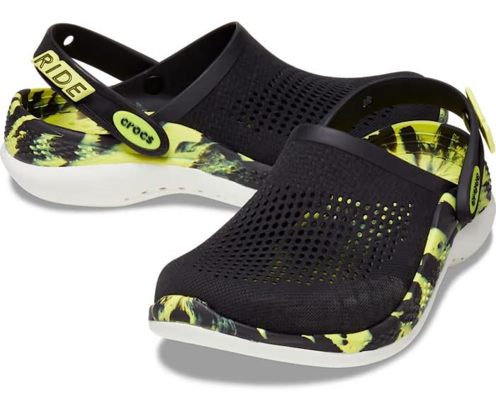Сабо Crocs LiteRide 360 Marbled р. M12/EUR 46-47 Black/Citrus (9220974)