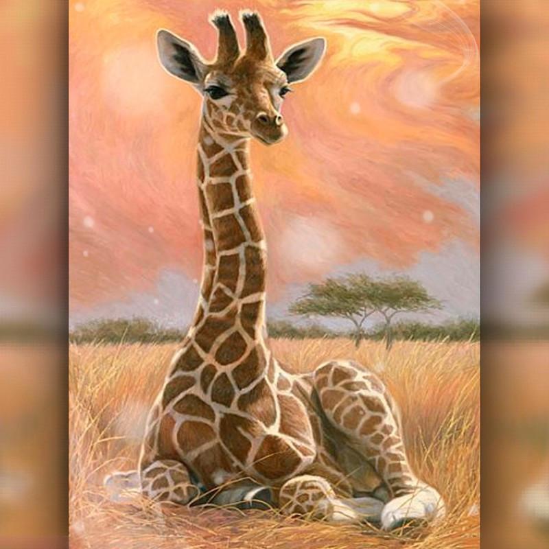 Алмазная вышивка The Wortex Diamonds Жираф 30x40 см TWD20029