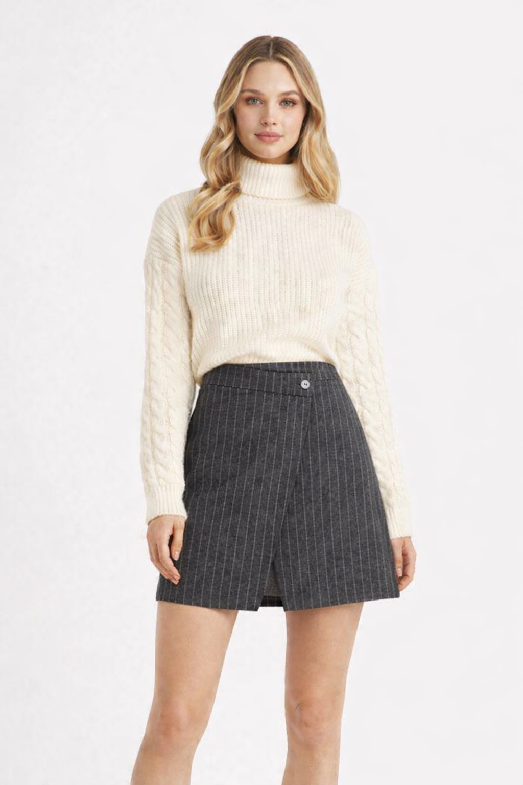 Юбка женская в полоску из костюмной ткани M (1010-5) Юбка женская в полоску из костюмной ткани M (1010-5)