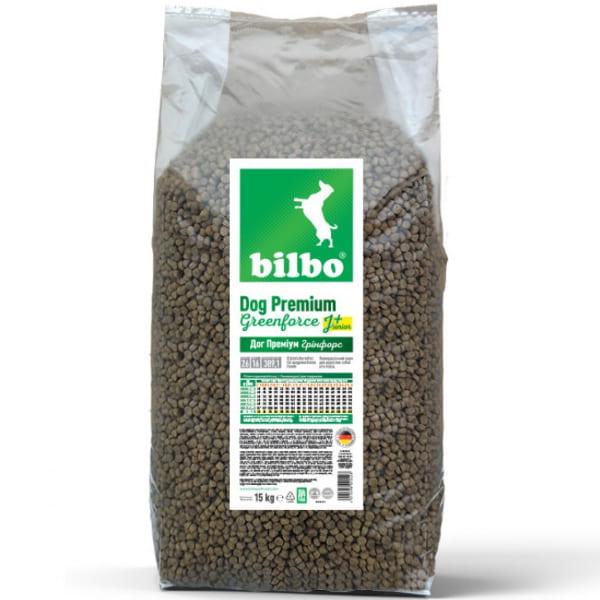 Корм для собак Bilbo Dog Premium Greenforce Aktiv+Junior ​​для взрослых 15 кг Зеленый (000019772)