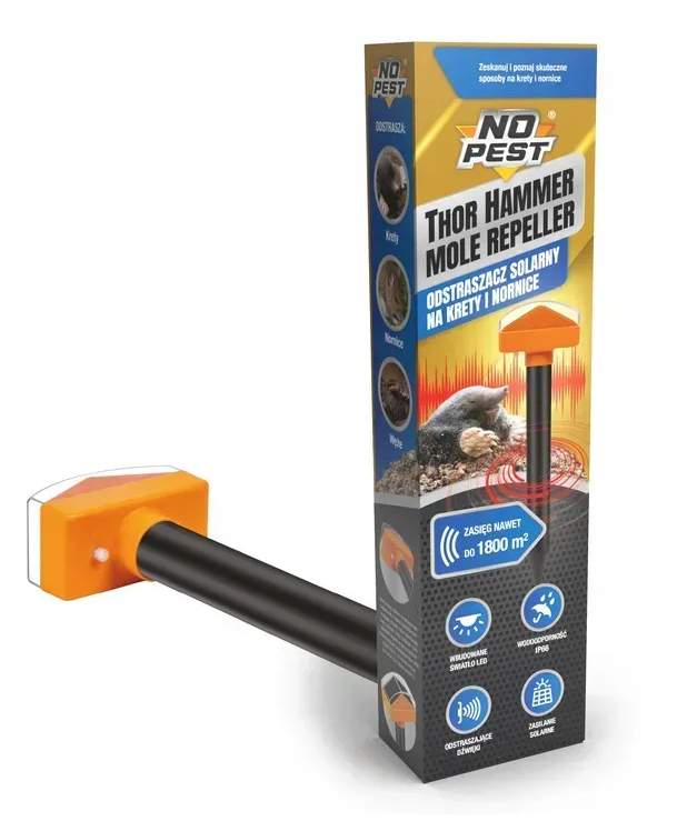 Отпугиватель кротов/полевок и солнечный змей Thor Hammer Mole Repeller NO PEST 2 шт. (Mole NO PEST)