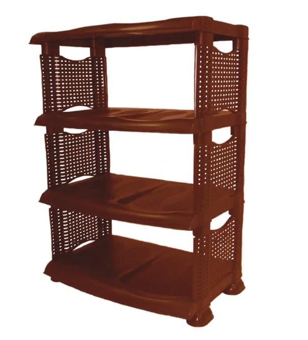 Полиця для взуття 4 ярусна ротанг 48х73х33 см Коричневий (29885933) - фото 1 Полиця для взуття 4 ярусна ротанг 48х73х33 см Коричневий (29885933) - фото 1