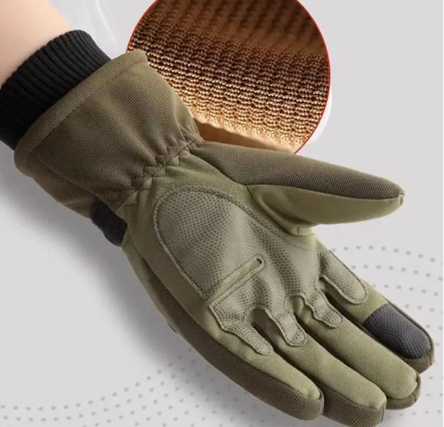 Перчатки мужские зимние армейские с ударными вставками L Олива (2033752678-L) - фото 3 Перчатки мужские зимние армейские с ударными вставками L Олива (2033752678-L) - фото 3