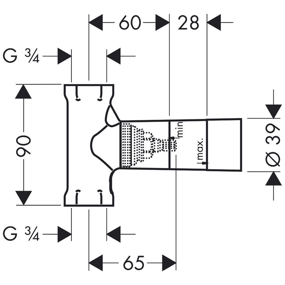 Скрытая часть вентиля Hansgrohe Spindle 15970180 (111671) - фото 2