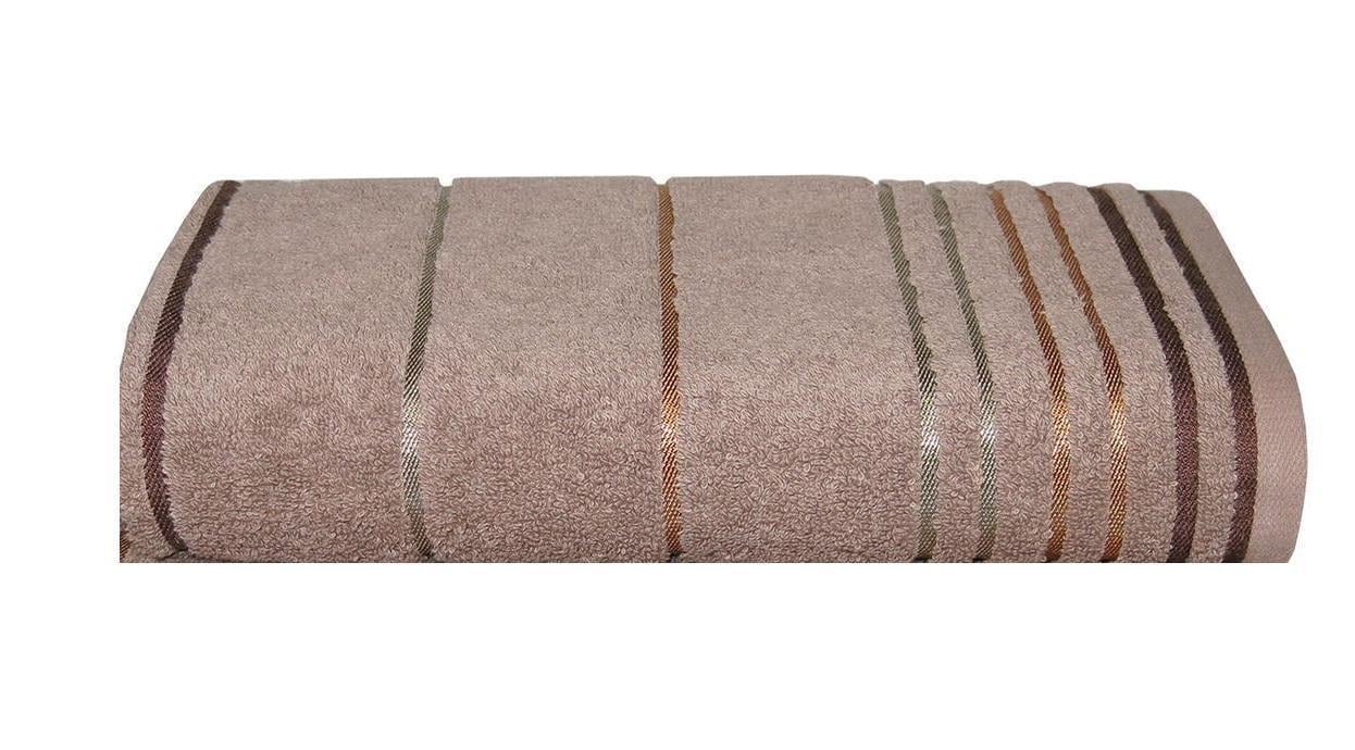 Полотенце Parisa Stripe Cotton D-272 70х140 см Капучино (25897752)