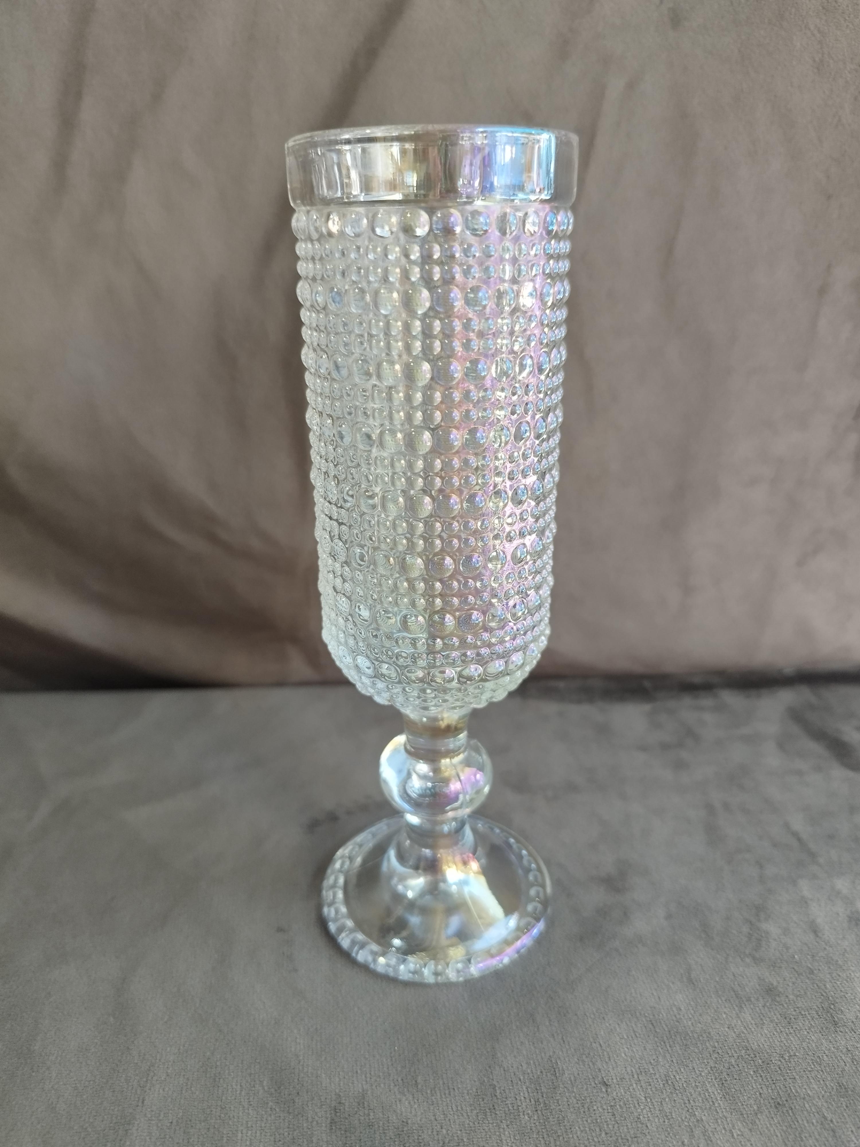 Набор бокалов для шампанского YIWU стеклянных 150 мл 6 шт. Прозрачно-перламутровый (HP-19-32-1)