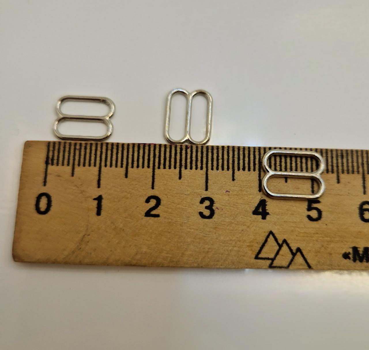 Регулятор вісімка для бретелів бюстгальтера металевий 1 см Нікель (2252027443) - фото 3 Регулятор вісімка для бретелів бюстгальтера металевий 1 см Нікель (2252027443) - фото 3