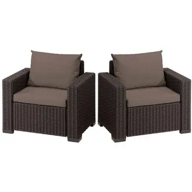 Комплект садових крісел Keter California Chair 2x 252902 Графітовий (CNT00008435) - фото 7