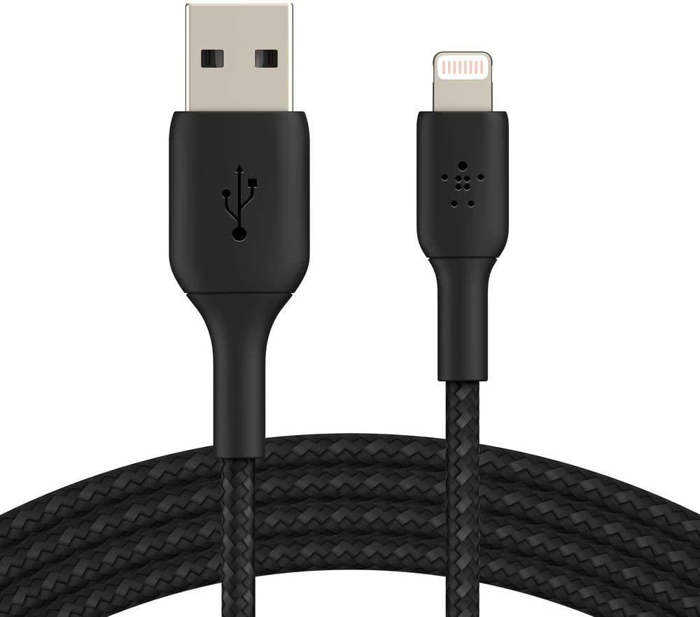 Кабель Belkin USB-A/Lightning Braided (CAA002BT1MBK) Кабель Belkin USB-A/Lightning Braided (CAA002BT1MBK)