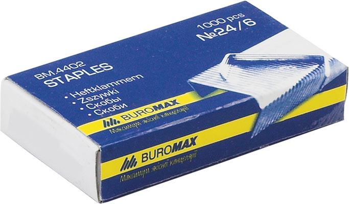 Скоби Buromax №24/6 1000 шт. (BM.4402) Скоби Buromax №24/6 1000 шт. (BM.4402)