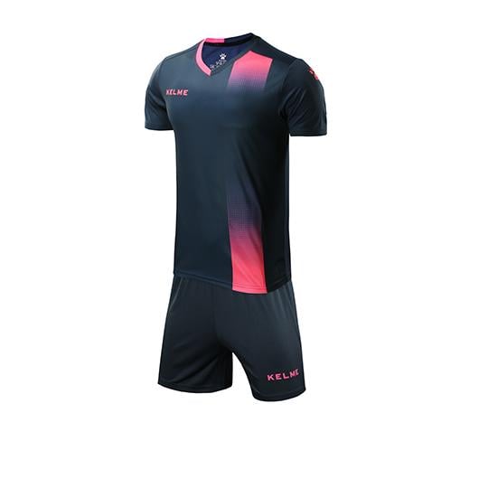 Комплект футбольной формы Kelme Alicante к/р XL Темно-синий/Розовый