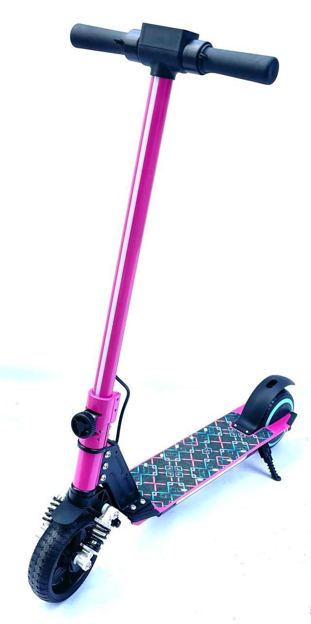 Электросамокат E-Scooter ES3 LED амортизатор Розовый