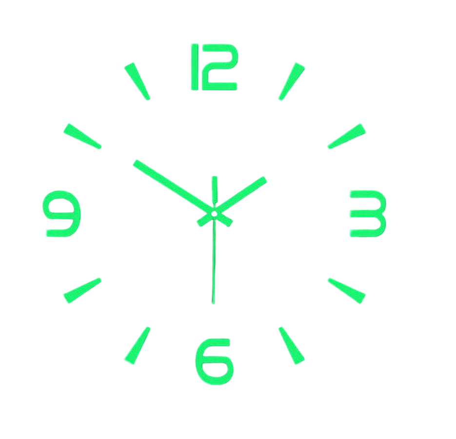 Часы настенные DIY цифры и штрихи люминесцентные 40 см (3840)