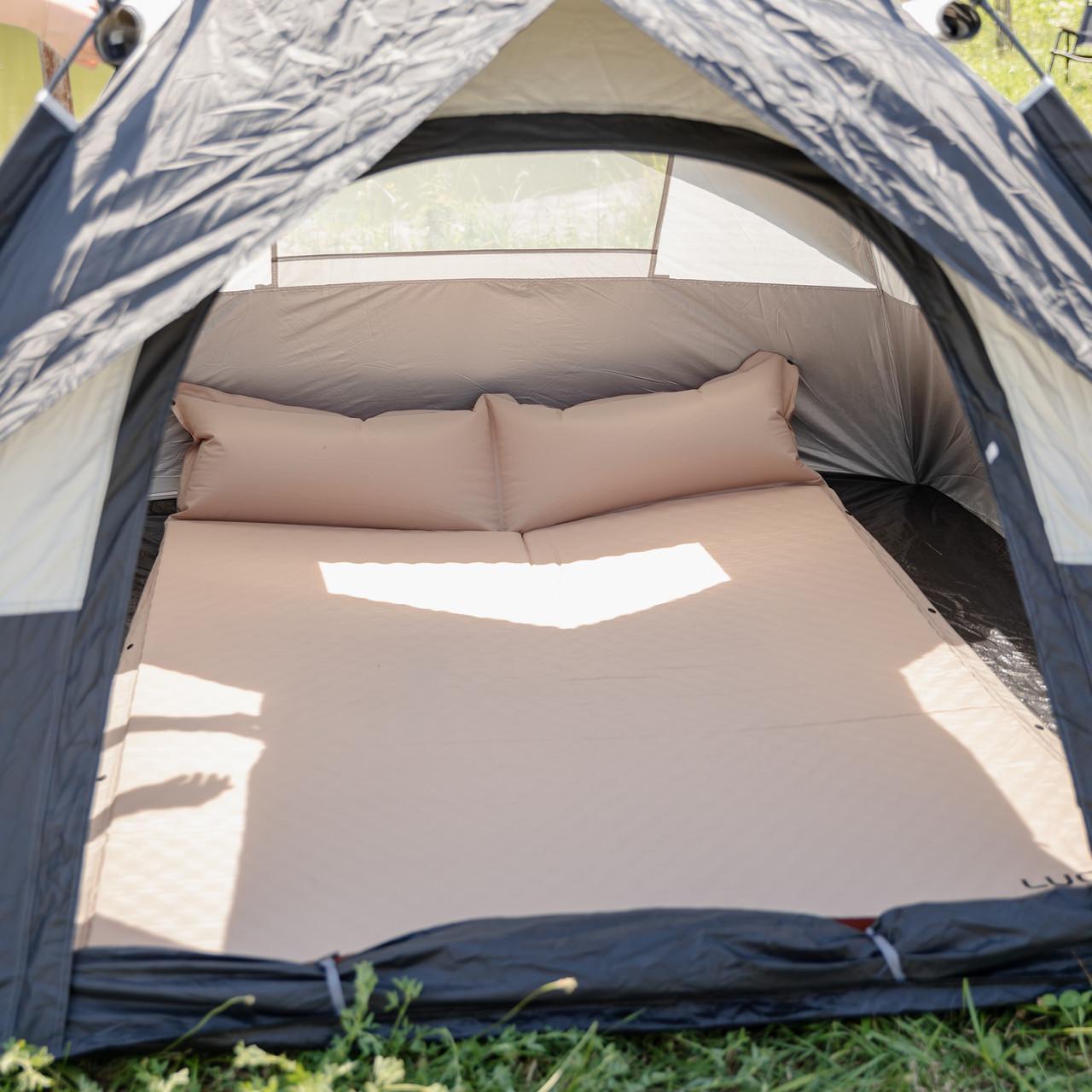 Матрац похідний в намет LU-027 туристичний з самонадувним підголівником 190x130x3 см Бежевий (7469) - фото 4 Матрац похідний в намет LU-027 туристичний з самонадувним підголівником 190x130x3 см Бежевий (7469) - фото 4