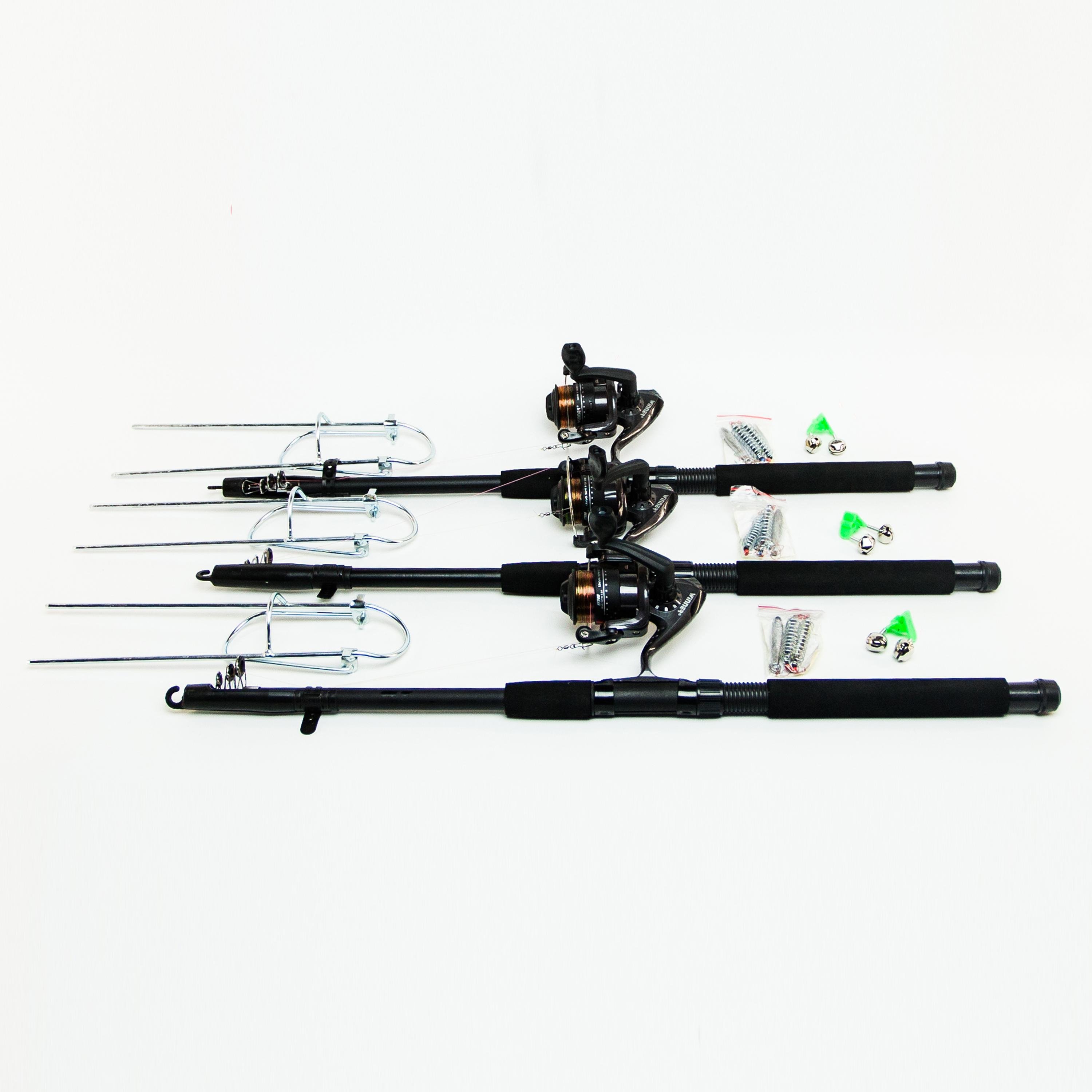 Спиннинги SR 2,4 м с катушками в сборе 3 шт.