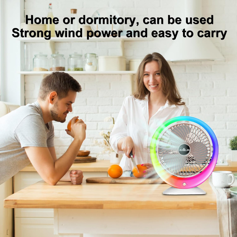 Вентилятор настільний VU-04 акумуляторний з підсвіткою (2606899880) - фото 4