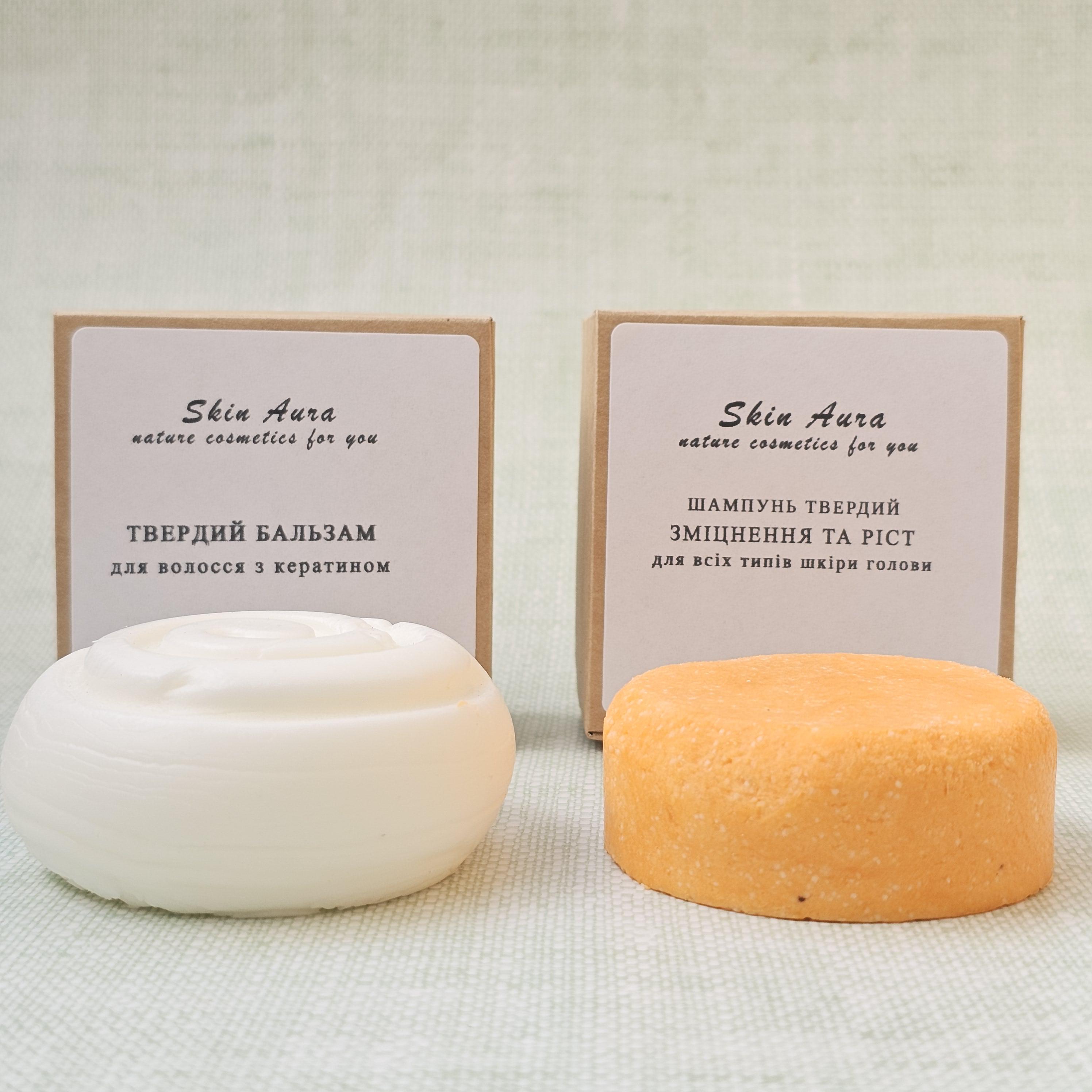 Набір для зміцнення та росту волосся шампунь твердий та кондиціонер з кератином (28533319) Набір для зміцнення та росту волосся шампунь твердий та кондиціонер з кератином (28533319)