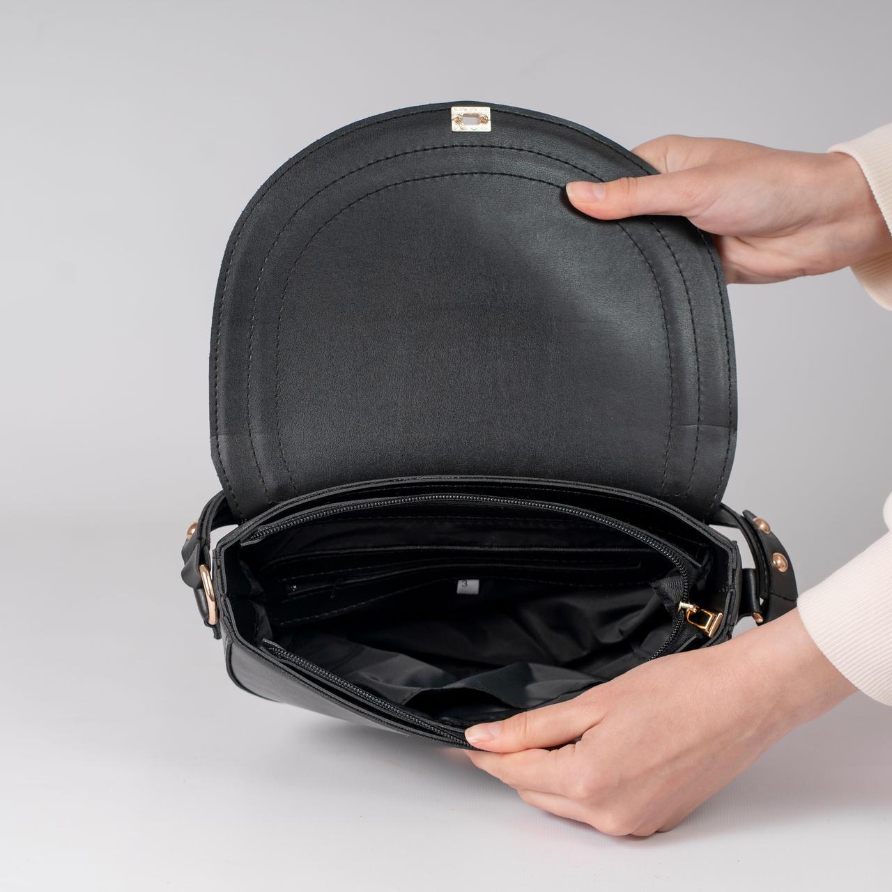 Сумка женская седло XENIA № 22-24 Черный - фото 4 Сумка женская седло XENIA № 22-24 Черный - фото 4