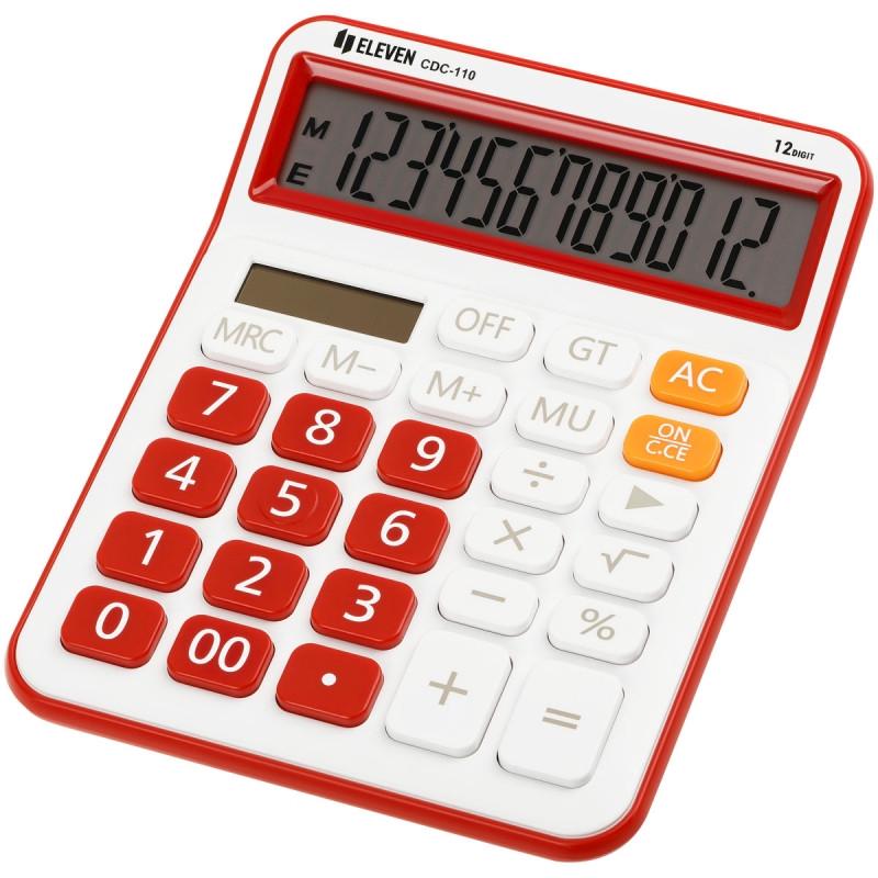 Калькулятор компактний настільний Eleven CDC-110-WH/RD